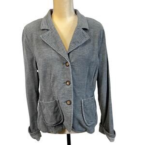Sundance Gray Long Sleeves Jacket Corduroy Button Closure Size 12 Petite